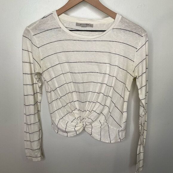 All Saints Carme Stripe Tee - Picture 1 of 6